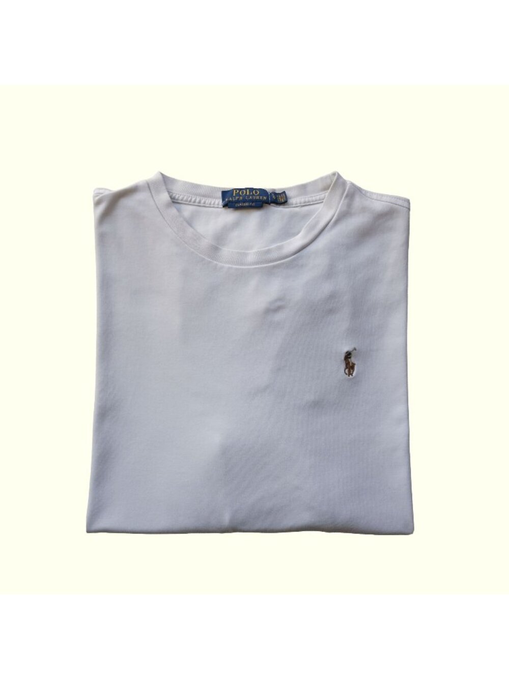 RALPH LAUREN POLO VTG 00s RETRO Y2K BLANK EMBROIDERED LOGO ACTIVE T SHIRT SZ L